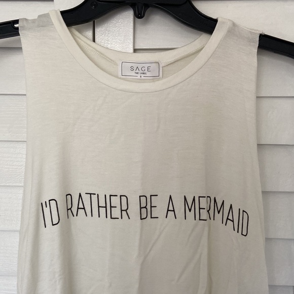 Sage The Label small white Mermaid Tank - Picture 2 of 2